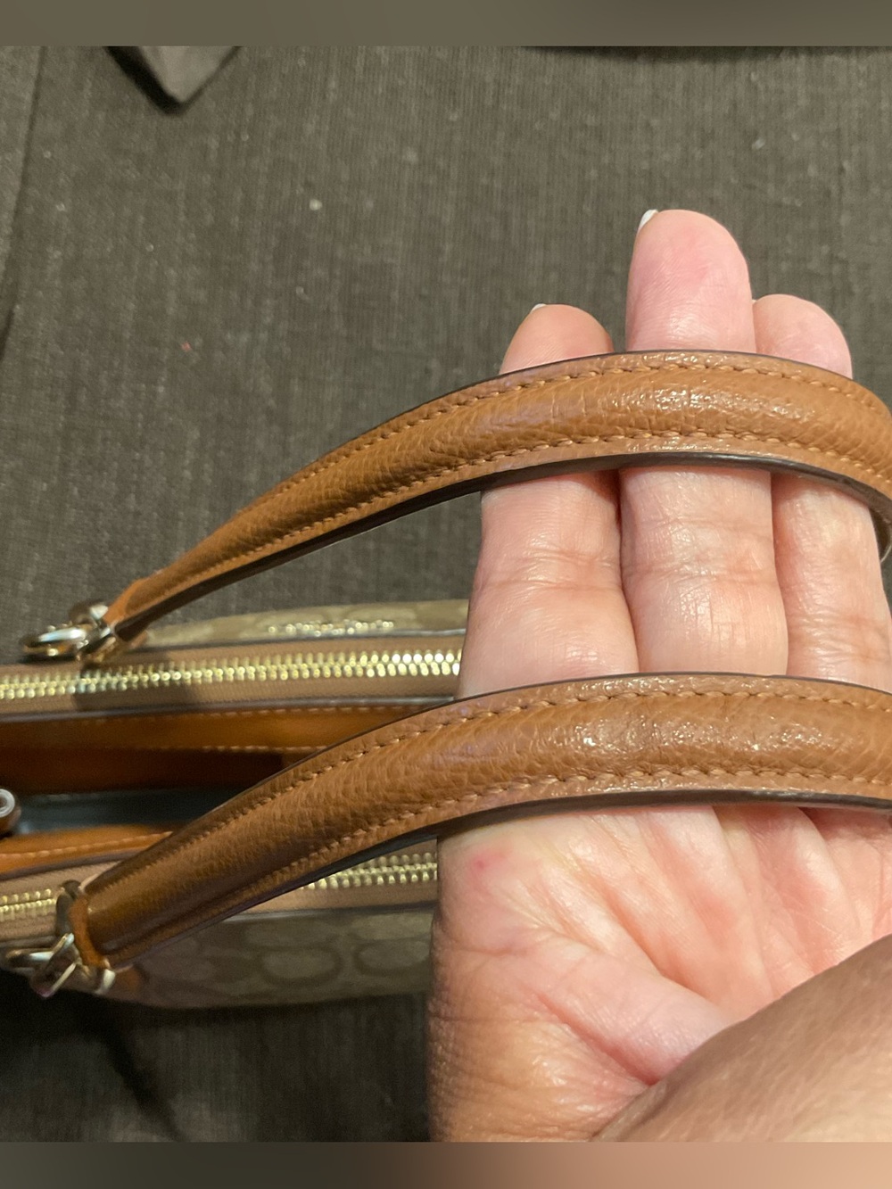 EUC Coach Small Christy Signature Canvas Tote - CLL1001 - Picture 12 of 15